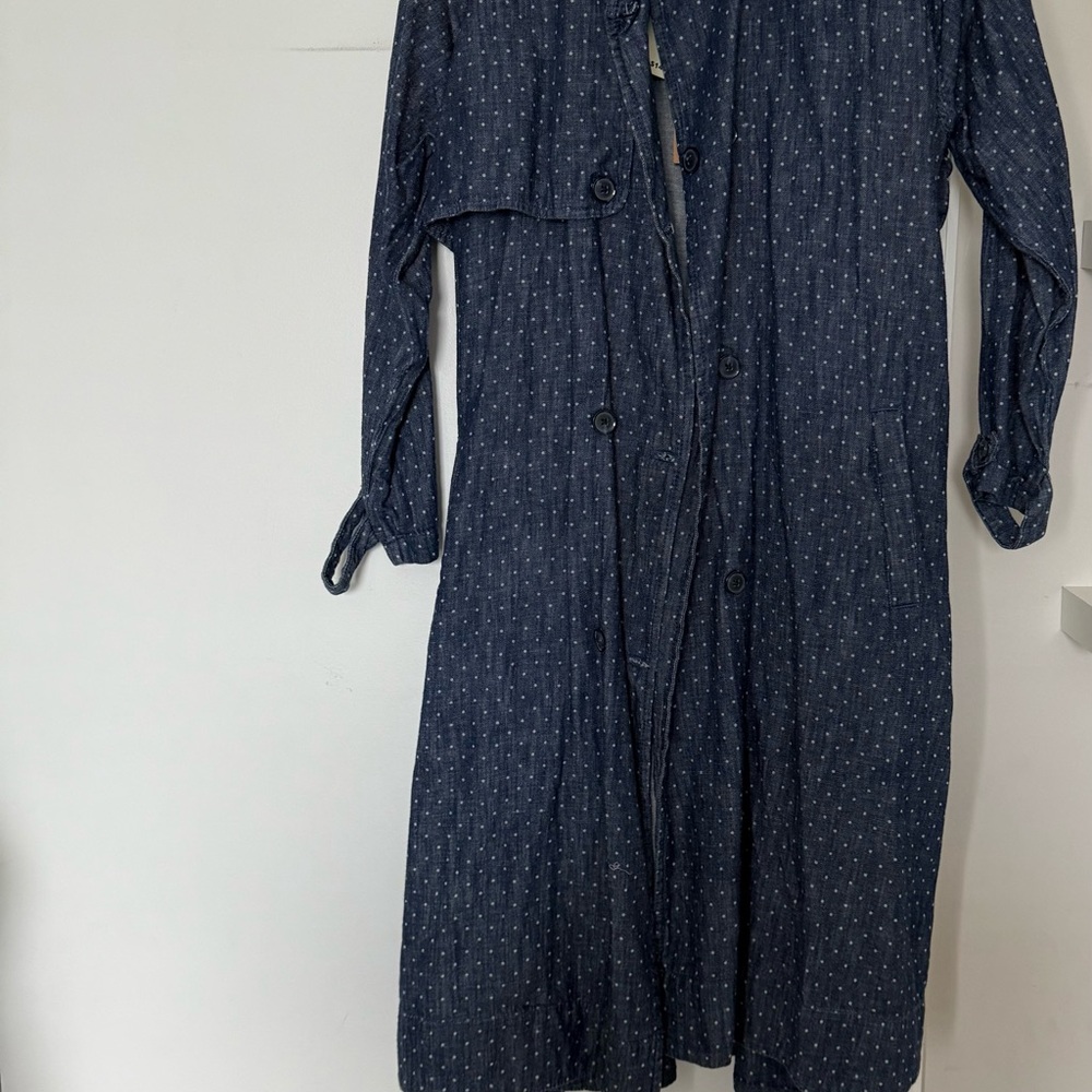 Lucky Brand Blue Trench Coat